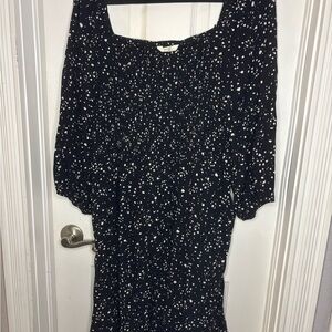 Terra & Sky Black and White Textured Dress